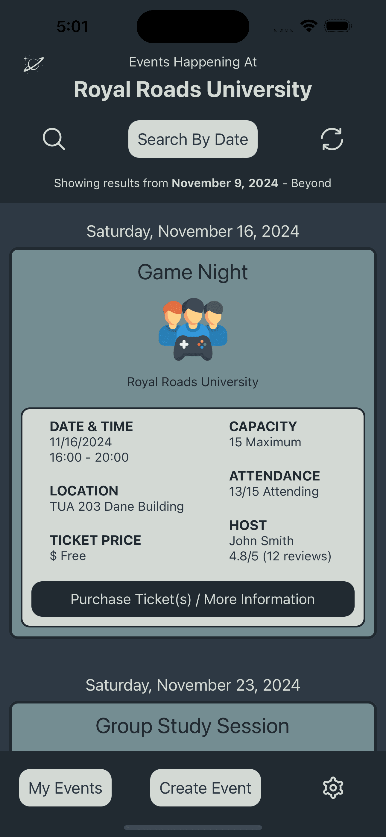 StudentSphere mobile app screenshot 1